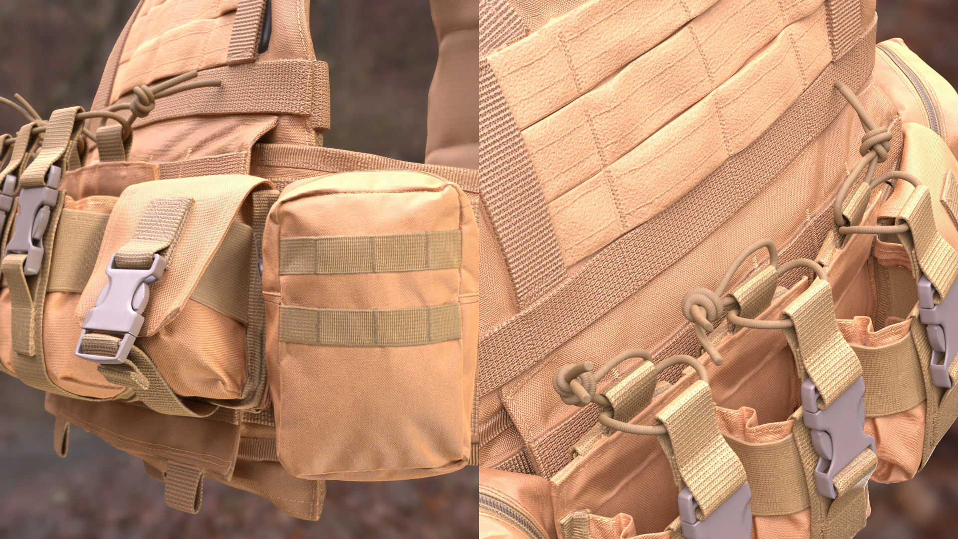 Plate Carrier 18 - All MH Bodies and UE5 Skeletons - Rigged Low-poly 3D model_10