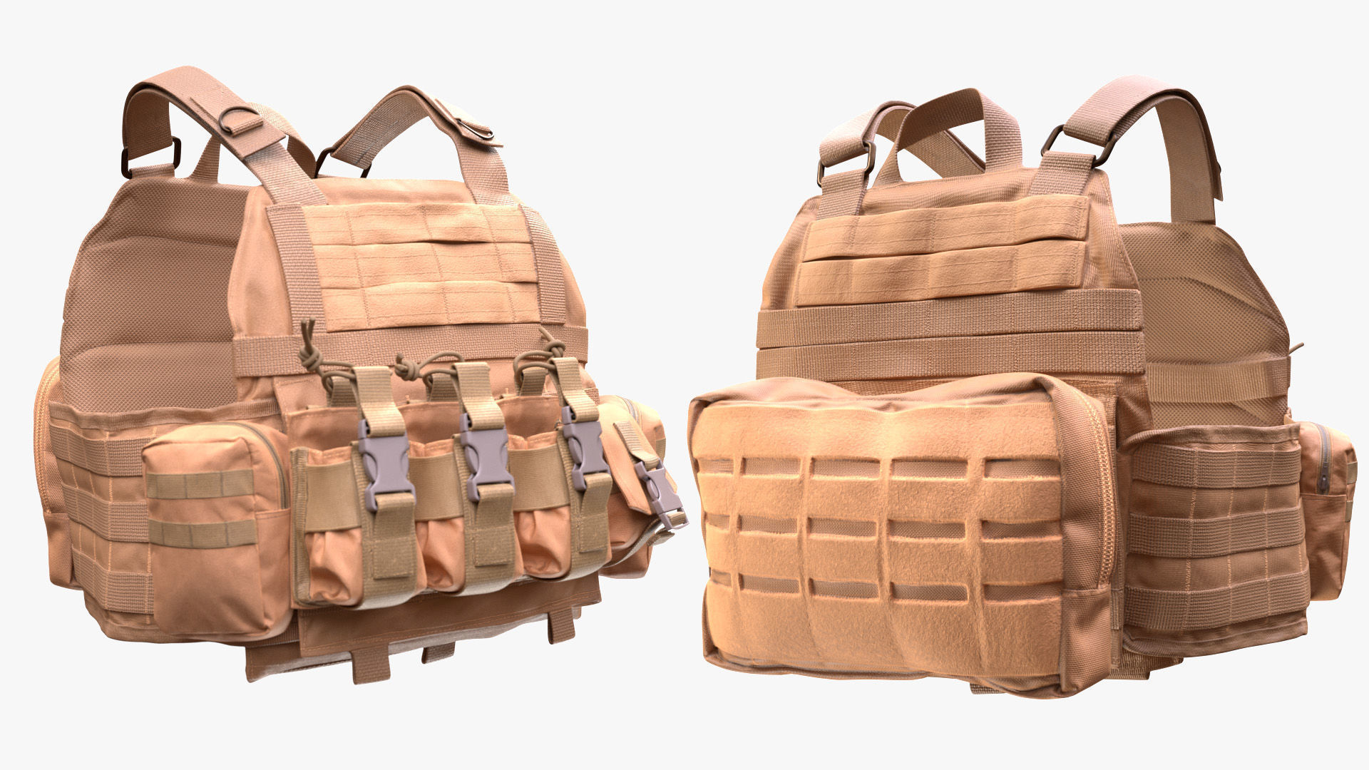 Plate Carrier 18 - All MH Bodies and UE5 Skeletons - Rigged Low-poly 3D model_4