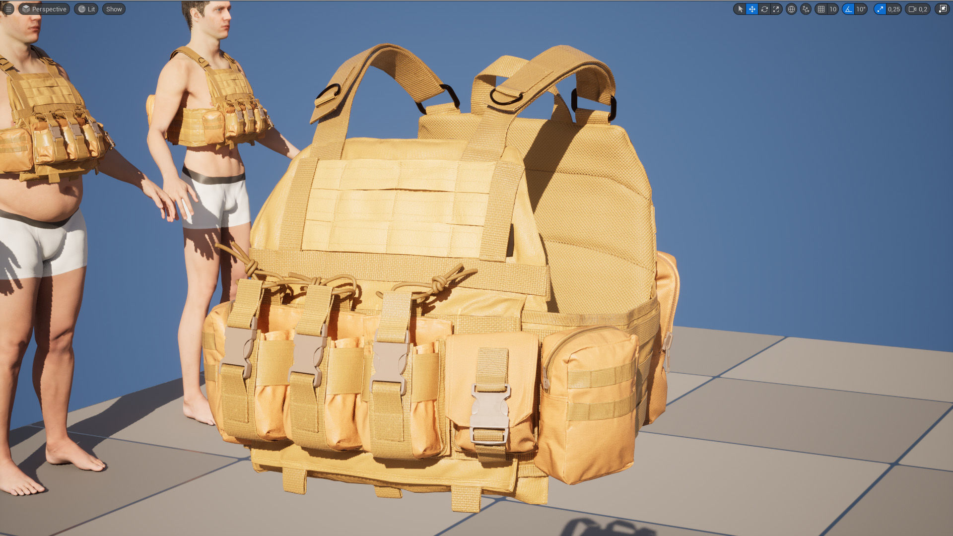 Plate Carrier 18 - All MH Bodies and UE5 Skeletons - Rigged Low-poly 3D model_19
