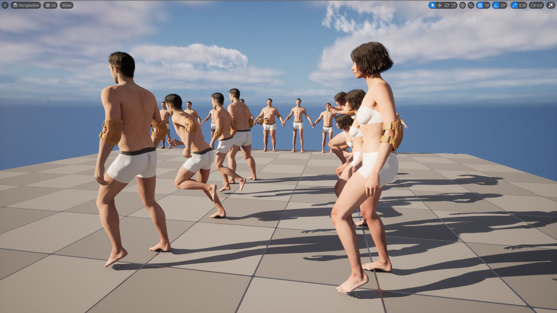 Elbow Pads 17 - All MH Bodies and UE5 Skeletons - Rigged Low-poly 3D model_15