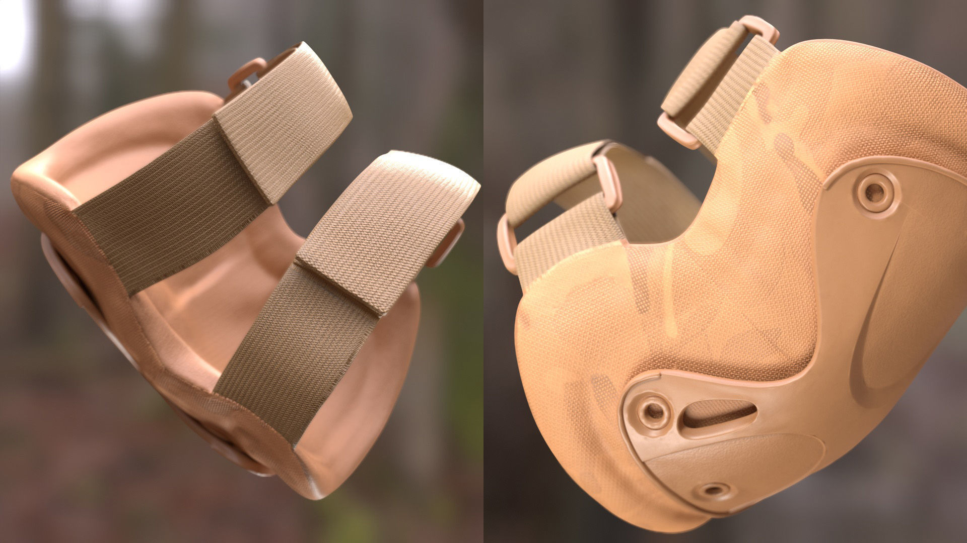 Elbow Pads 17 - All MH Bodies and UE5 Skeletons - Rigged Low-poly 3D model_10