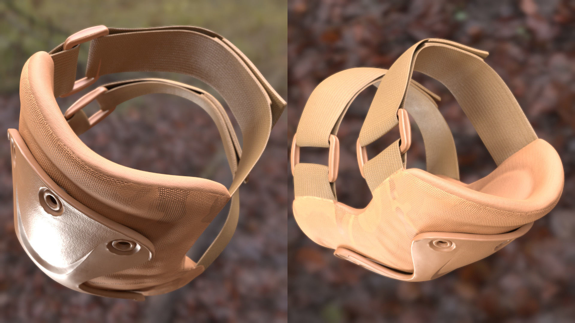 Elbow Pads 17 - All MH Bodies and UE5 Skeletons - Rigged Low-poly 3D model_9