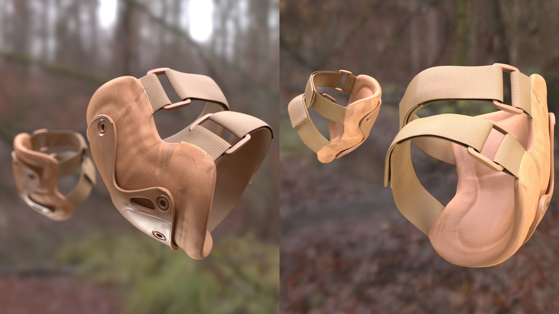 Elbow Pads 17 - All MH Bodies and UE5 Skeletons - Rigged Low-poly 3D model_11