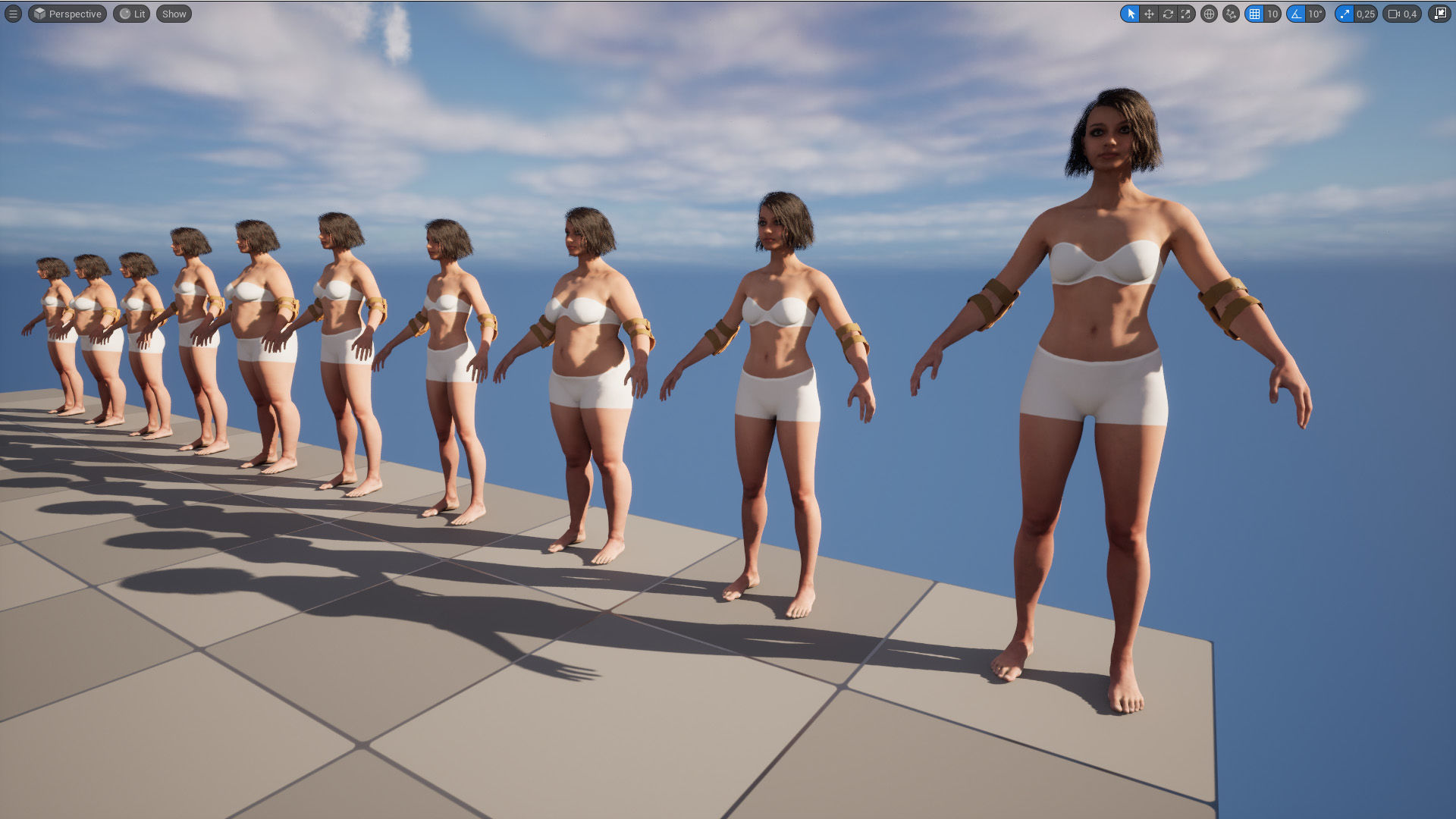 Elbow Pads 17 - All MH Bodies and UE5 Skeletons - Rigged Low-poly 3D model_14