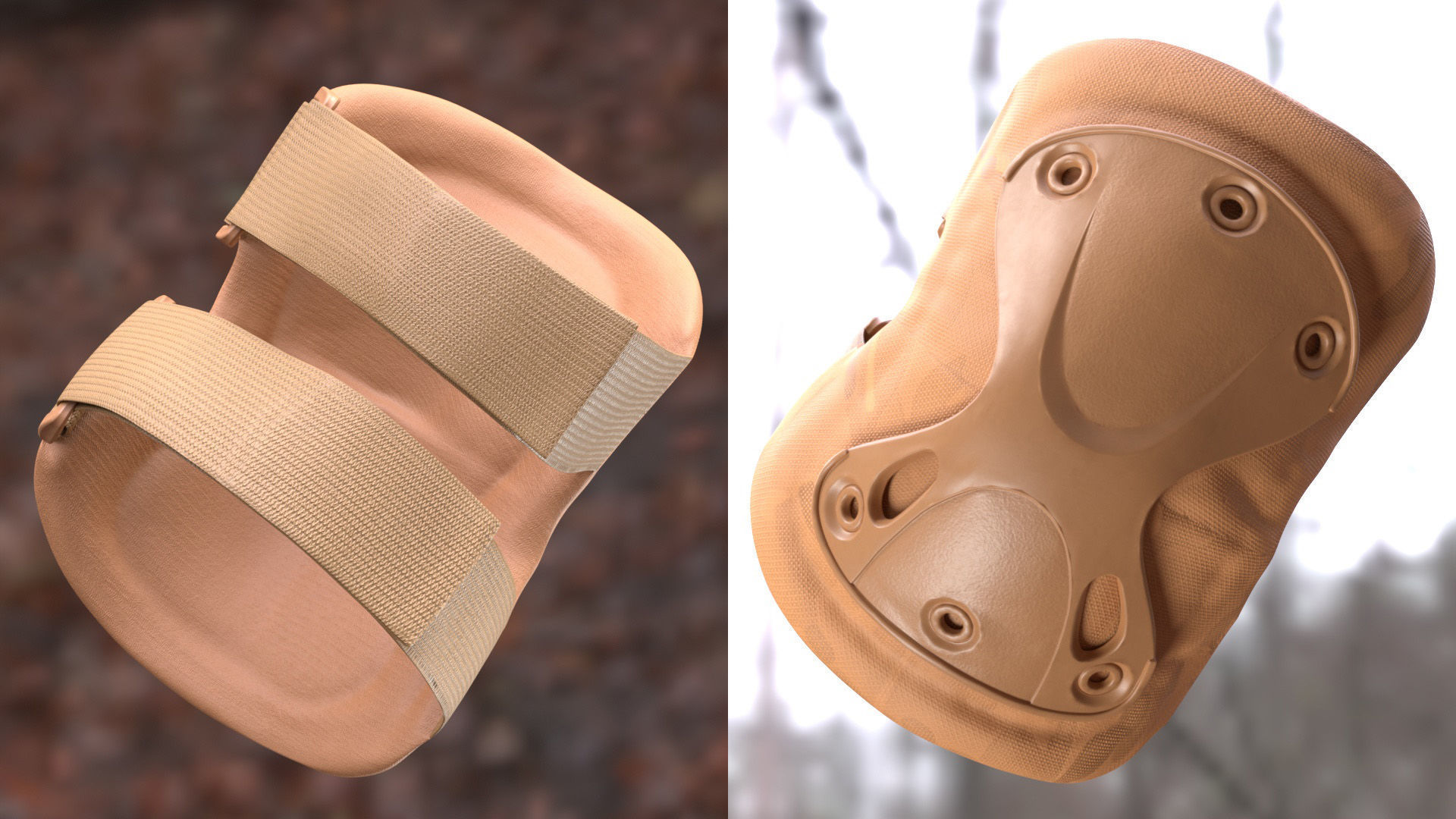 Elbow Pads 17 - All MH Bodies and UE5 Skeletons - Rigged Low-poly 3D model_6