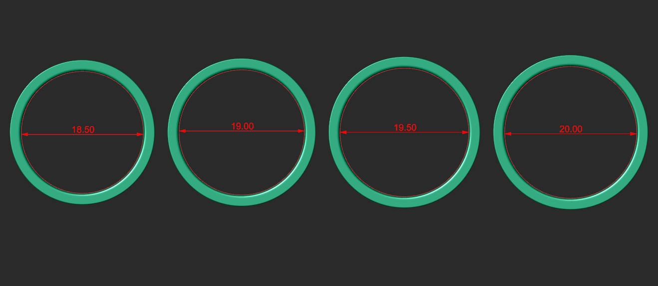 SET OF 13 SIZES WEDDING RINGS WITH THE IMAGE OF A TREE 3D print model_12