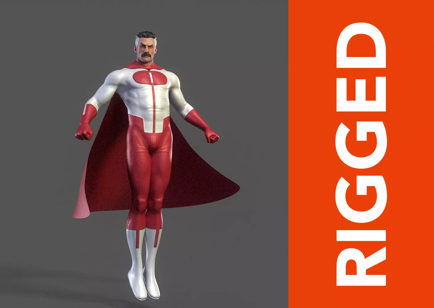 Omni-Man Rig Low-poly 3D model