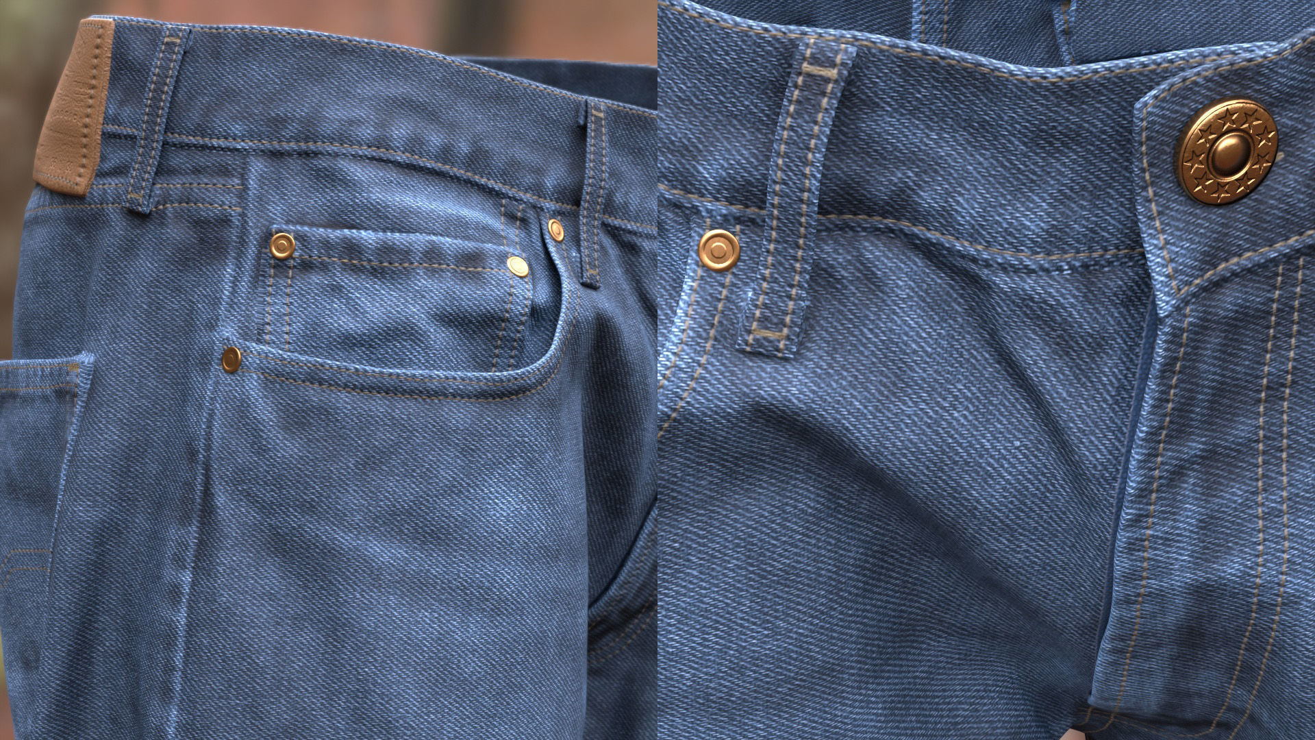 Jeans 11 - All MH Bodies and UE5 Skeletons - Rigged Low-poly 3D model_8