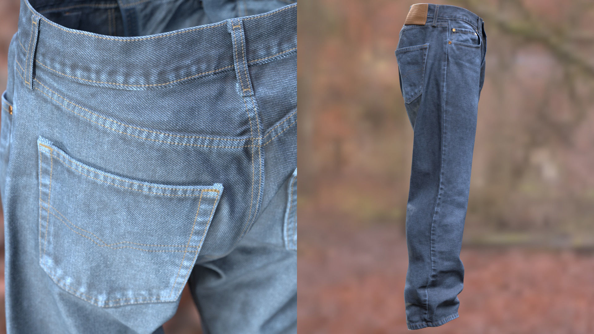 Jeans 11 - All MH Bodies and UE5 Skeletons - Rigged Low-poly 3D model_12