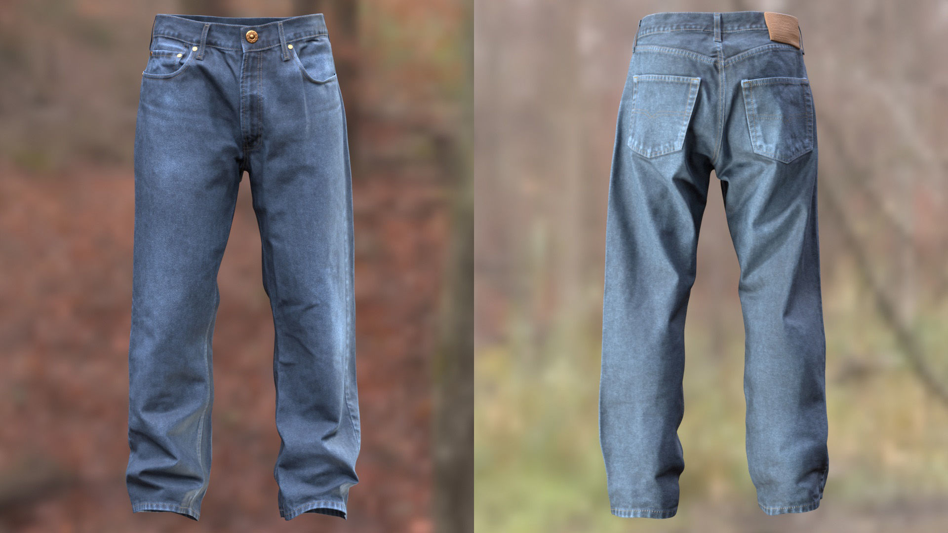Jeans 11 - All MH Bodies and UE5 Skeletons - Rigged Low-poly 3D model_6