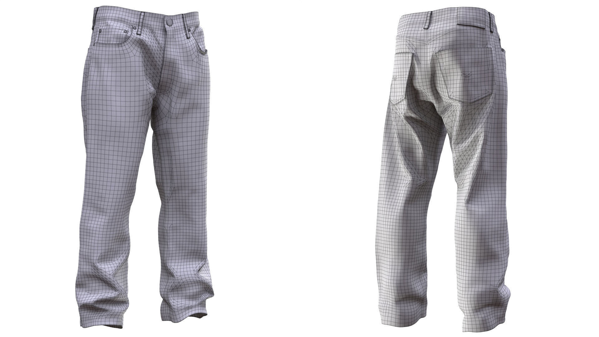 Jeans 11 - All MH Bodies and UE5 Skeletons - Rigged Low-poly 3D model_18