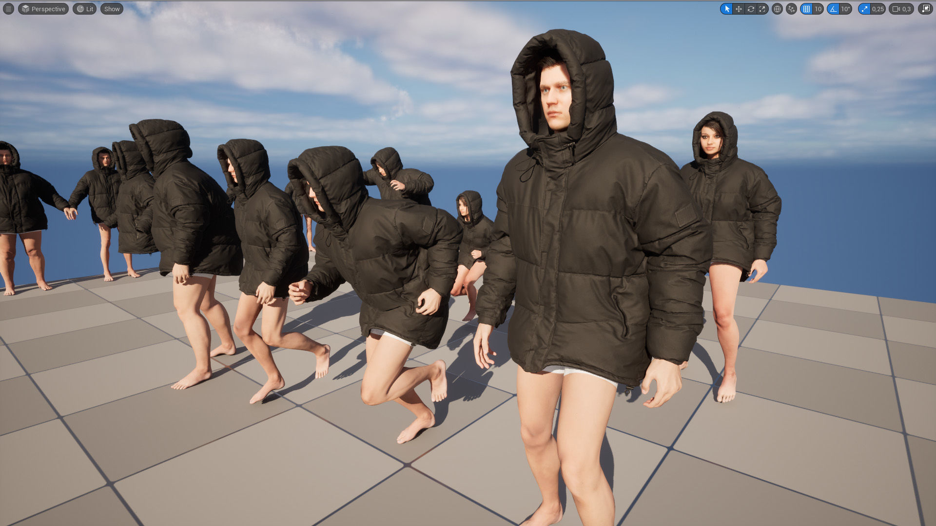 Puffer 10 - All MH Bodies and UE5 Skeletons - Rigged Low-poly 3D model_13