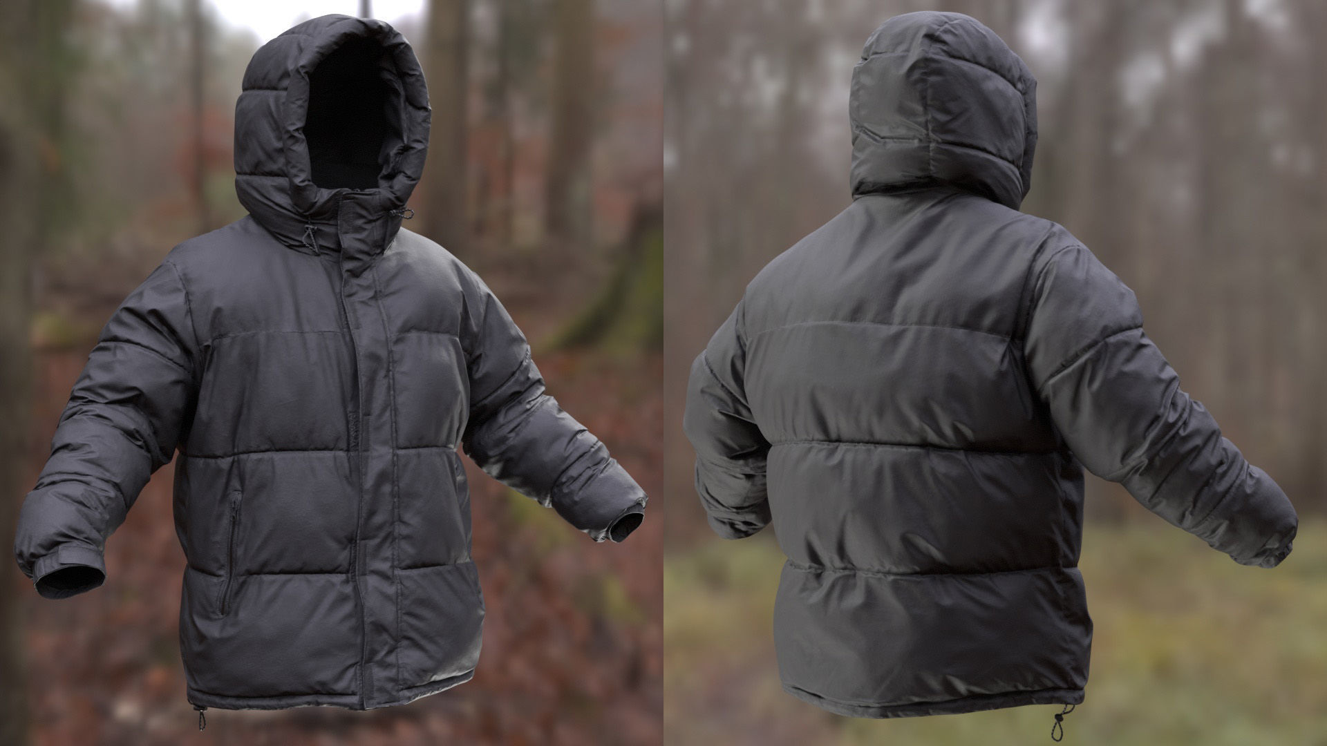 Puffer 10 - All MH Bodies and UE5 Skeletons - Rigged Low-poly 3D model_6