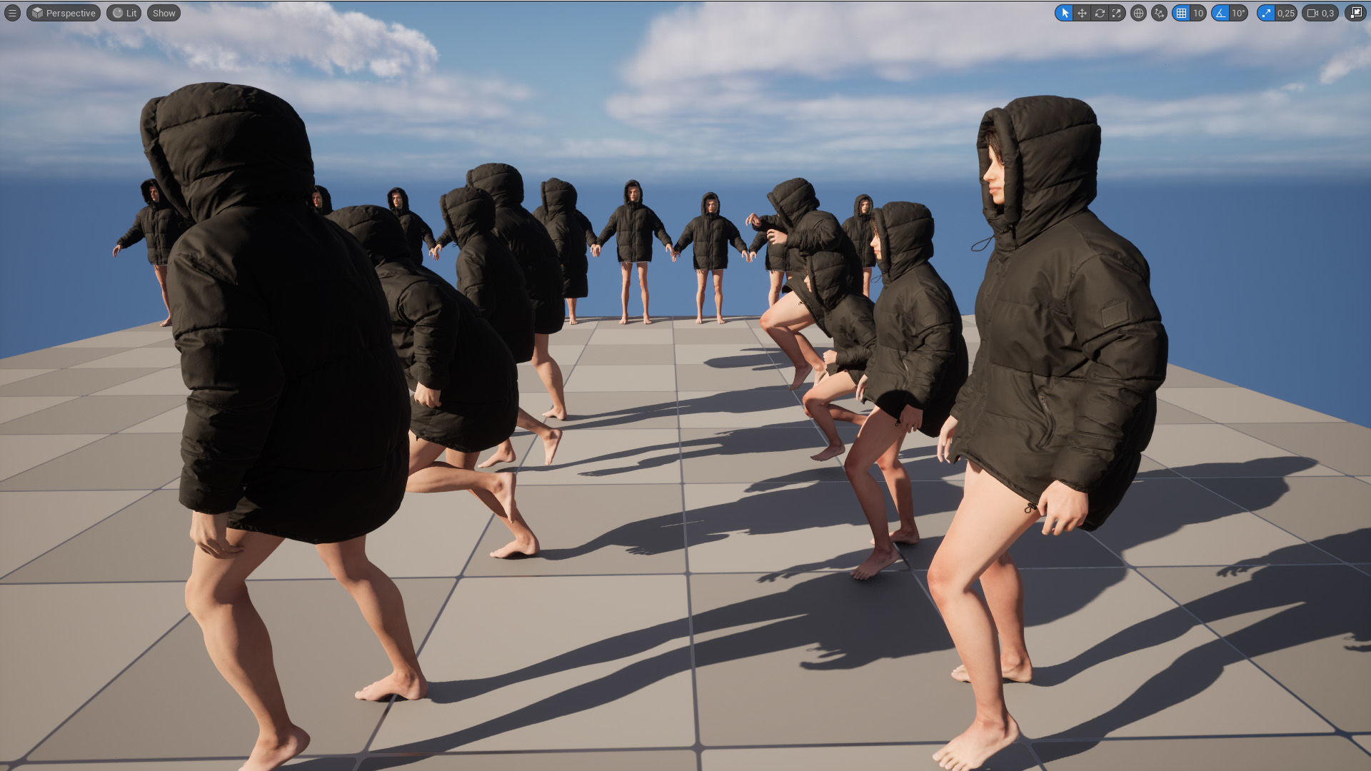 Puffer 10 - All MH Bodies and UE5 Skeletons - Rigged Low-poly 3D model_16