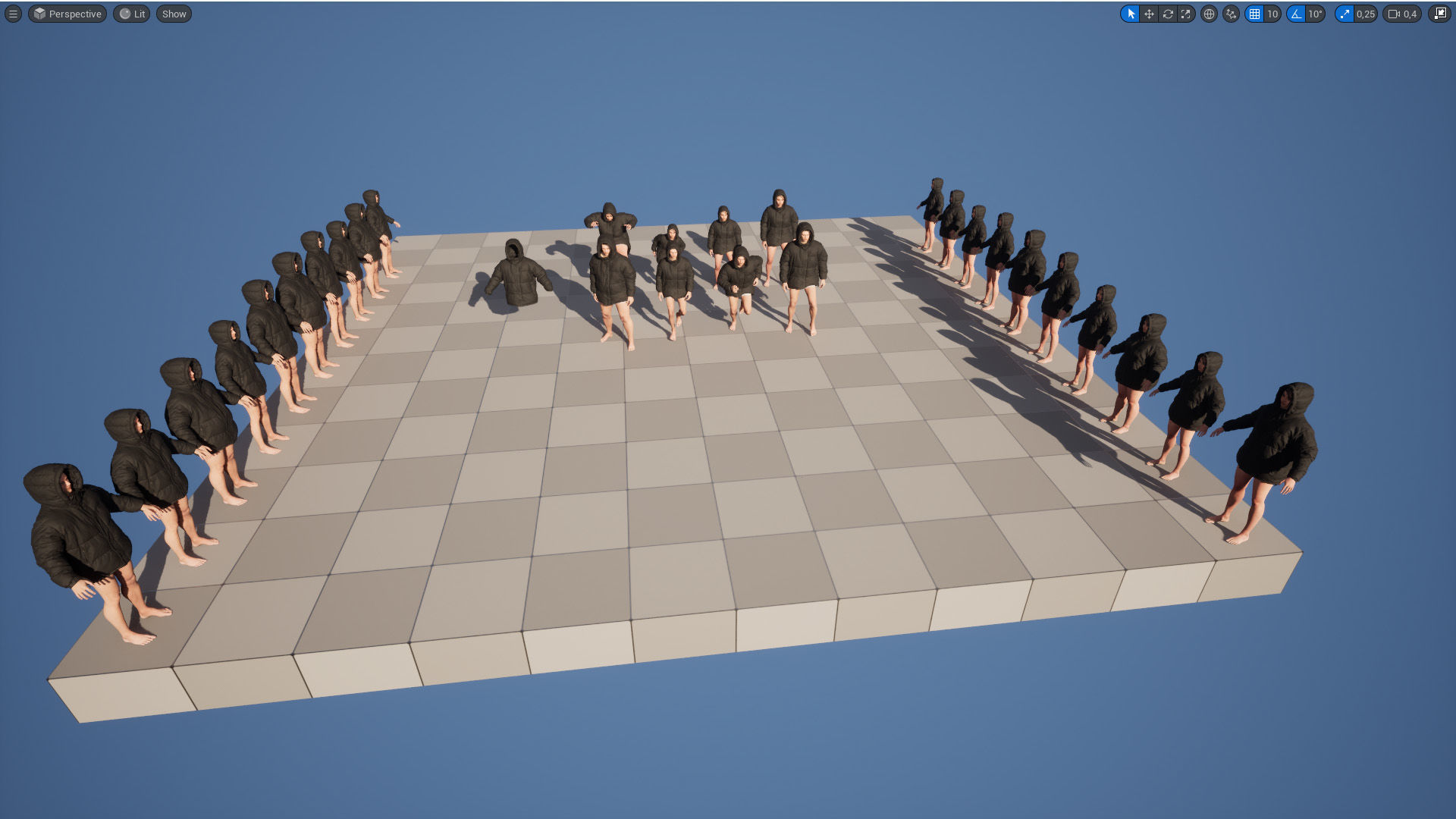 Puffer 10 - All MH Bodies and UE5 Skeletons - Rigged Low-poly 3D model_5