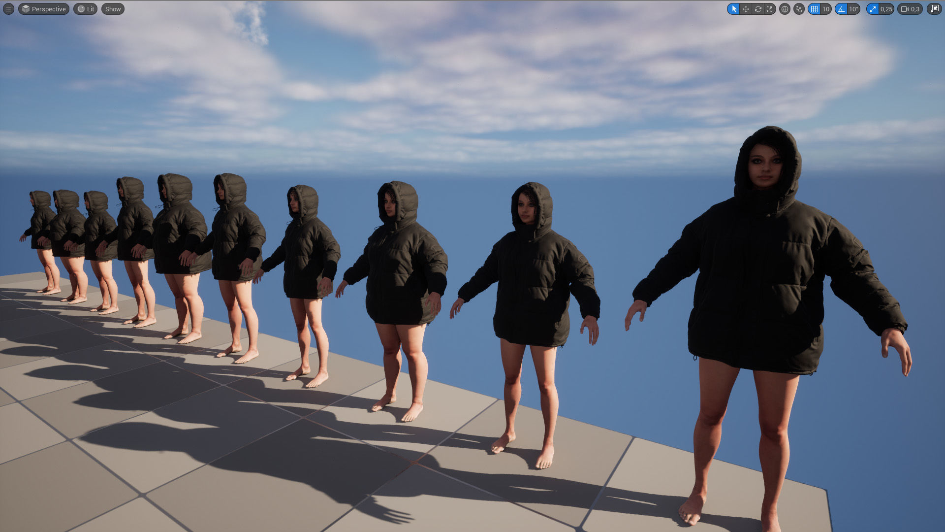 Puffer 10 - All MH Bodies and UE5 Skeletons - Rigged Low-poly 3D model_15