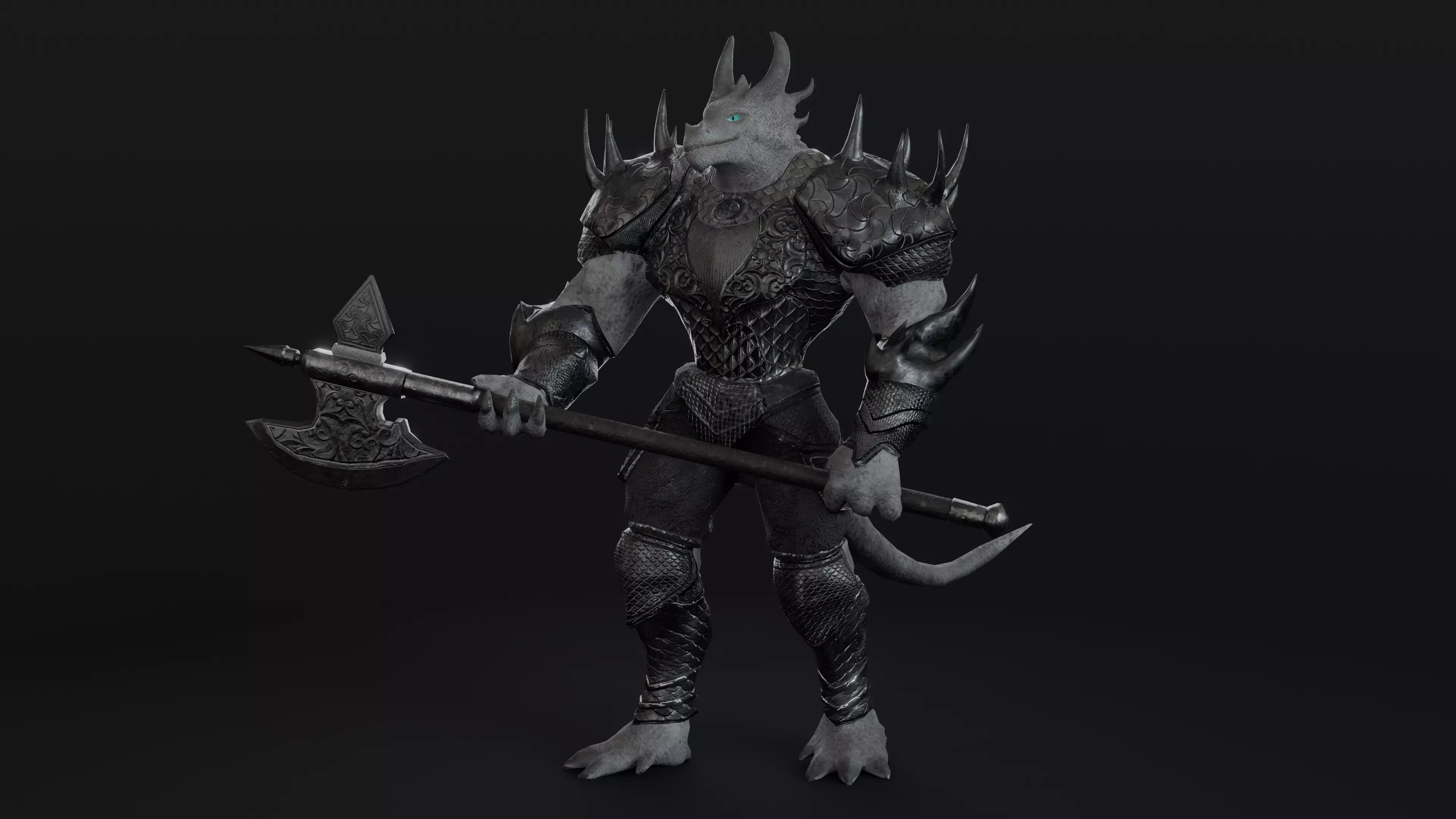 dragon knight Low-poly 3D model