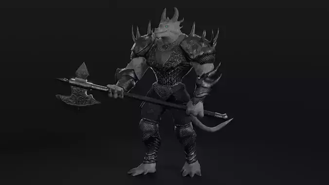 dragon knight Low-poly 3D model
