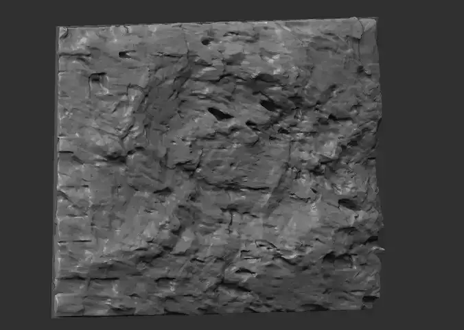 rock wall Low-poly 3D model