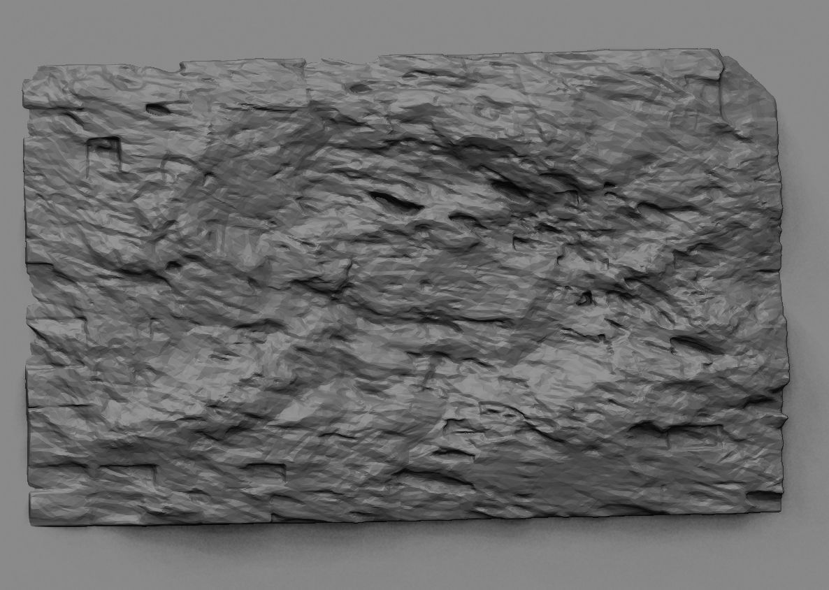 rock wall Low-poly 3D model_4