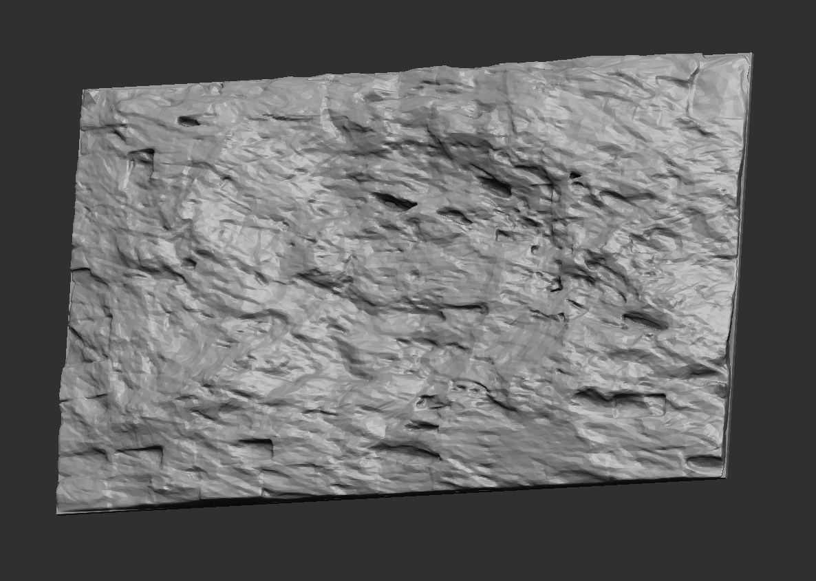 rock wall Low-poly 3D model_2