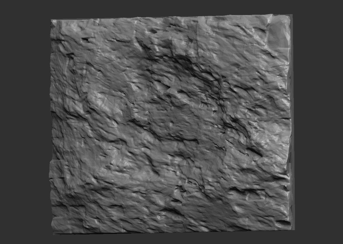 rock wall Low-poly 3D model_1