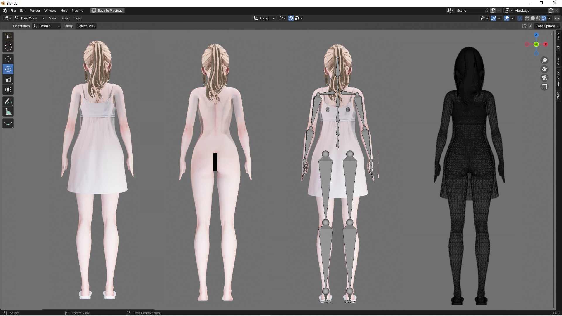 Casual Clothing 0001 - UE5 - Unity - Blender - Animated Low-poly 3D model_4