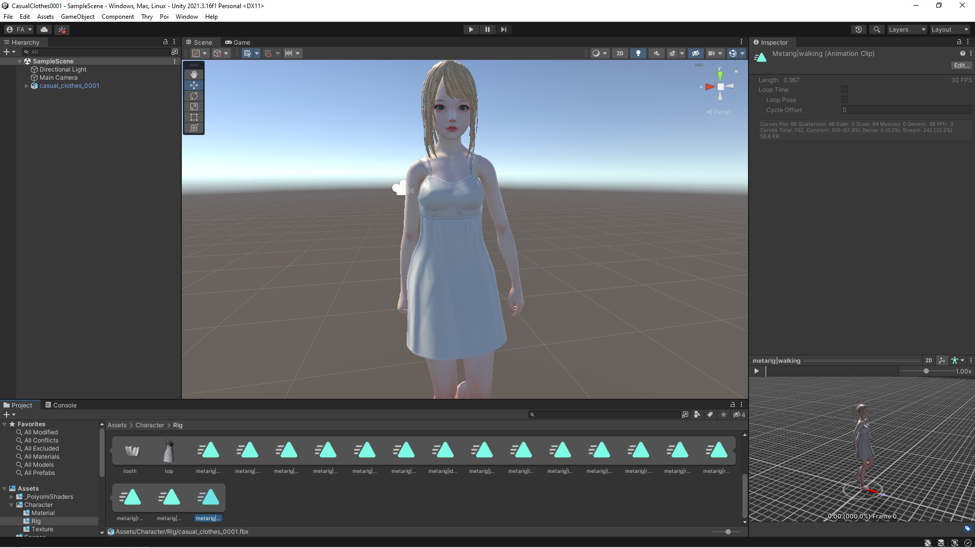 Casual Clothing 0001 - UE5 - Unity - Blender - Animated Low-poly 3D model_9