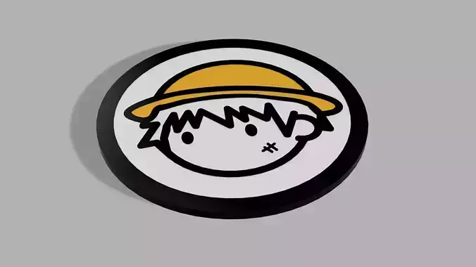 Onepiece-Themed 3D Printable Luffy Coaster