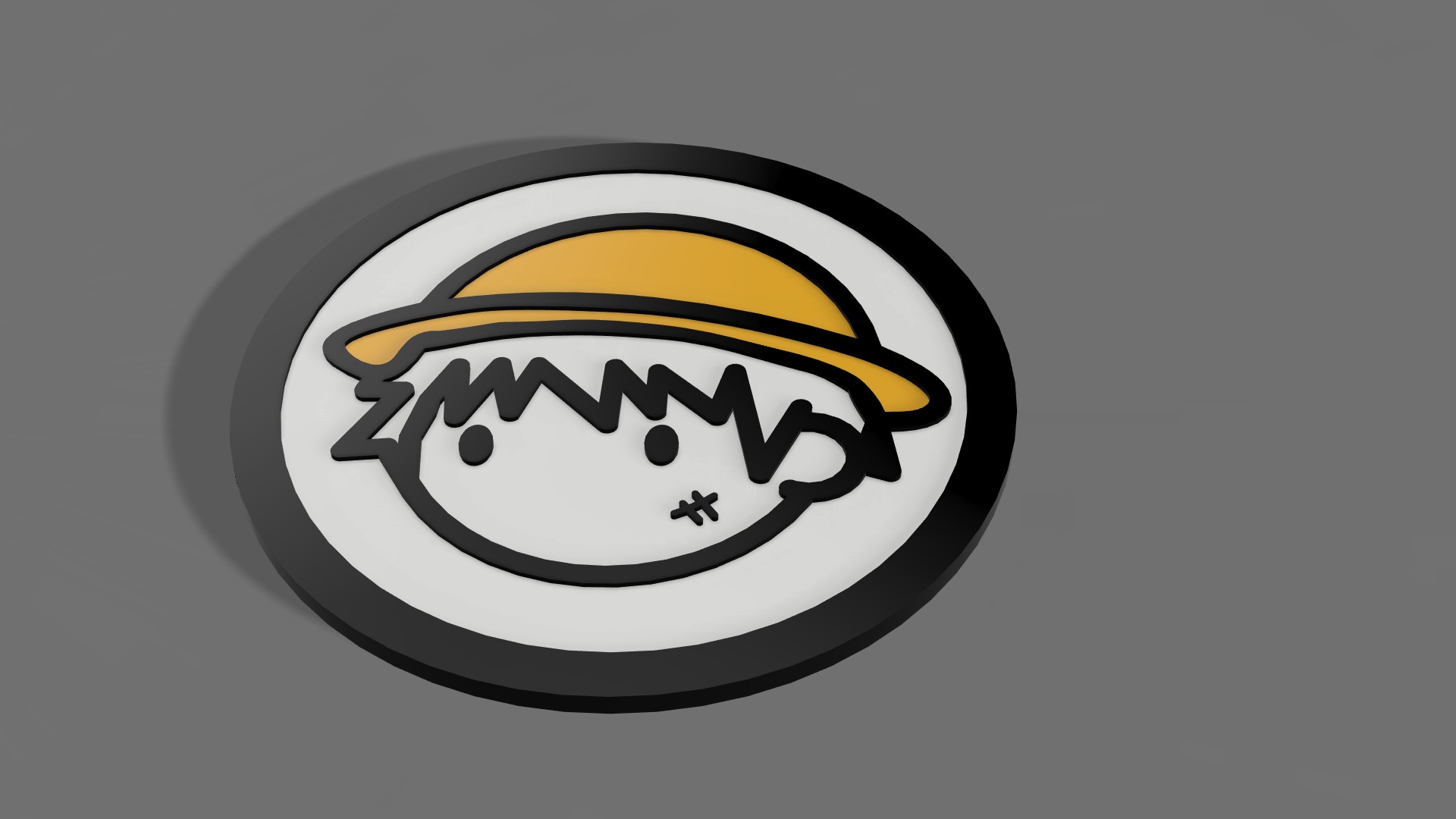 Onepiece-Themed 3D Printable Luffy Coaster 3D print model_1