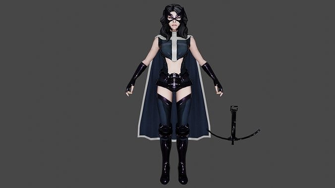 Huntress Low-poly 3D model