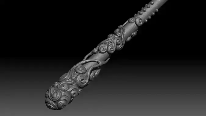 Bronze Cloud Staff - Black Myth Wukong weapon 3D print model Bronze Cloud Staff - Black Myth Wukong weapon 3D print model