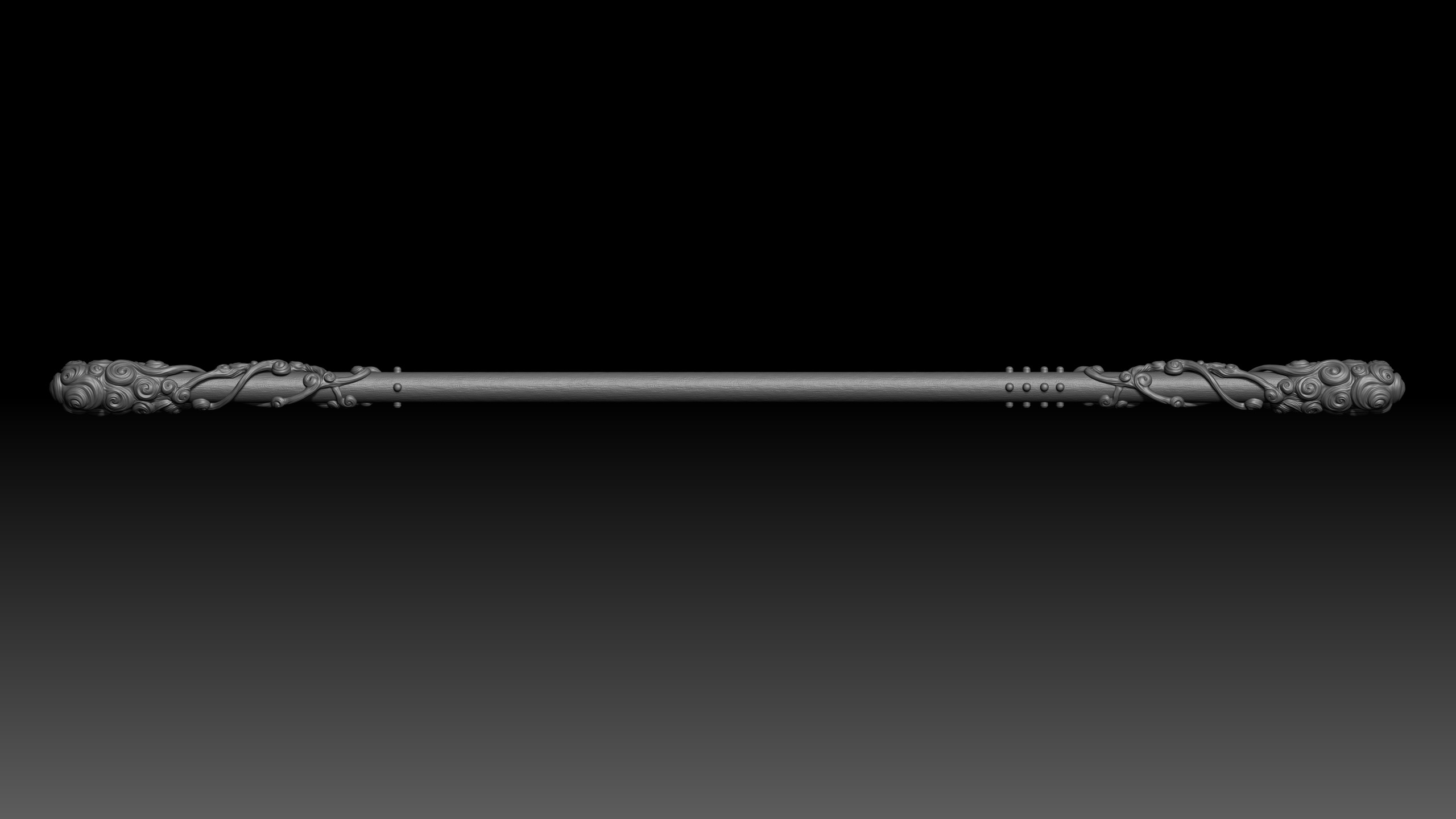 Bronze Cloud Staff - Black Myth Wukong weapon 3D print model_1