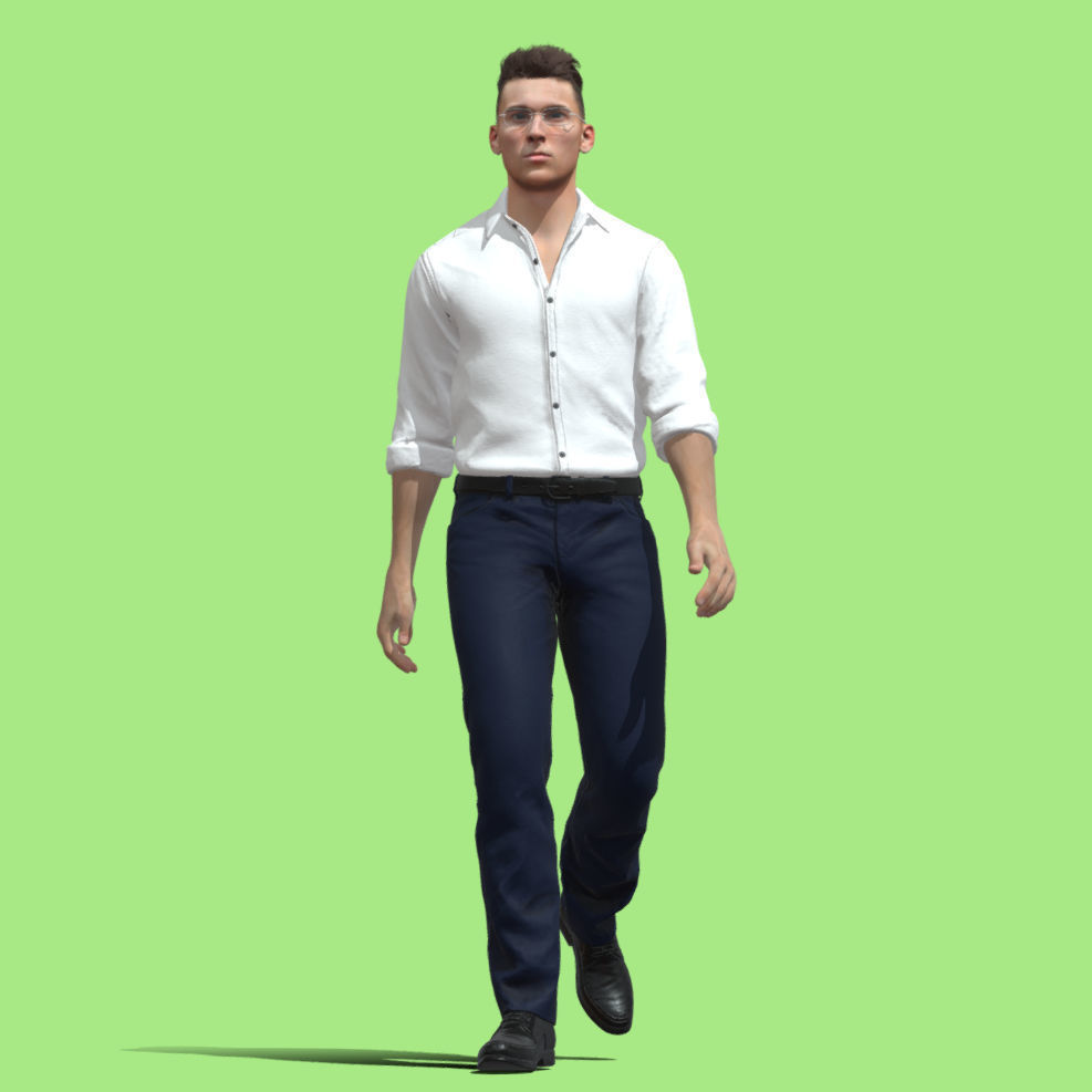 3d rigged Business man 3D model_4