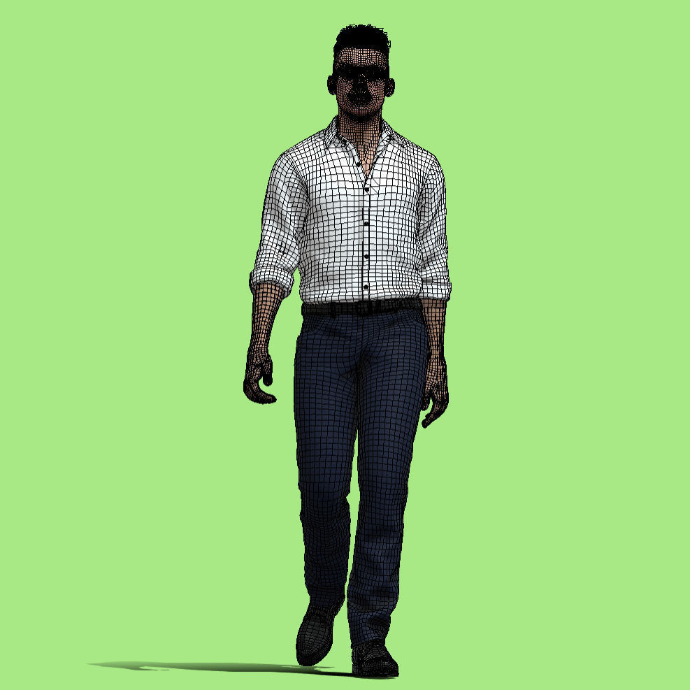 3d rigged Business man 3D model_8