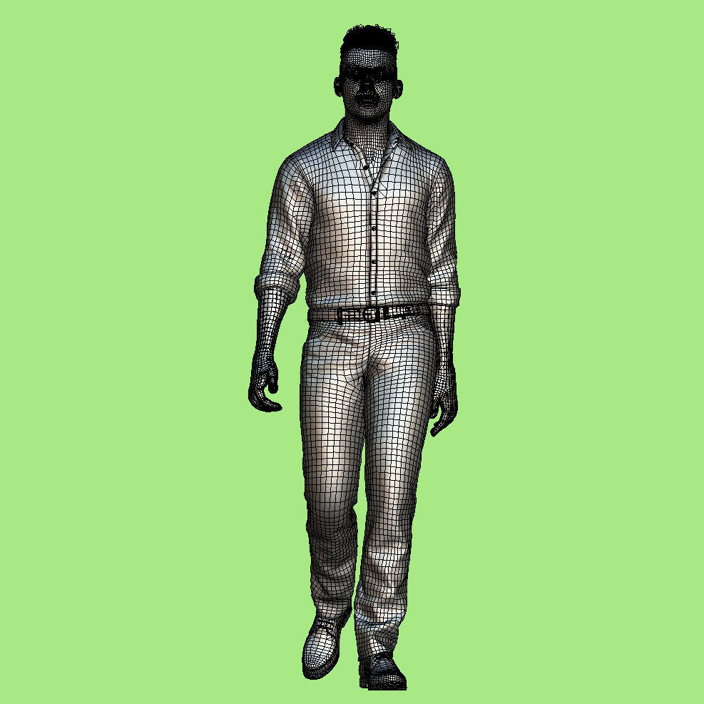 3d rigged Business man 3D model_6