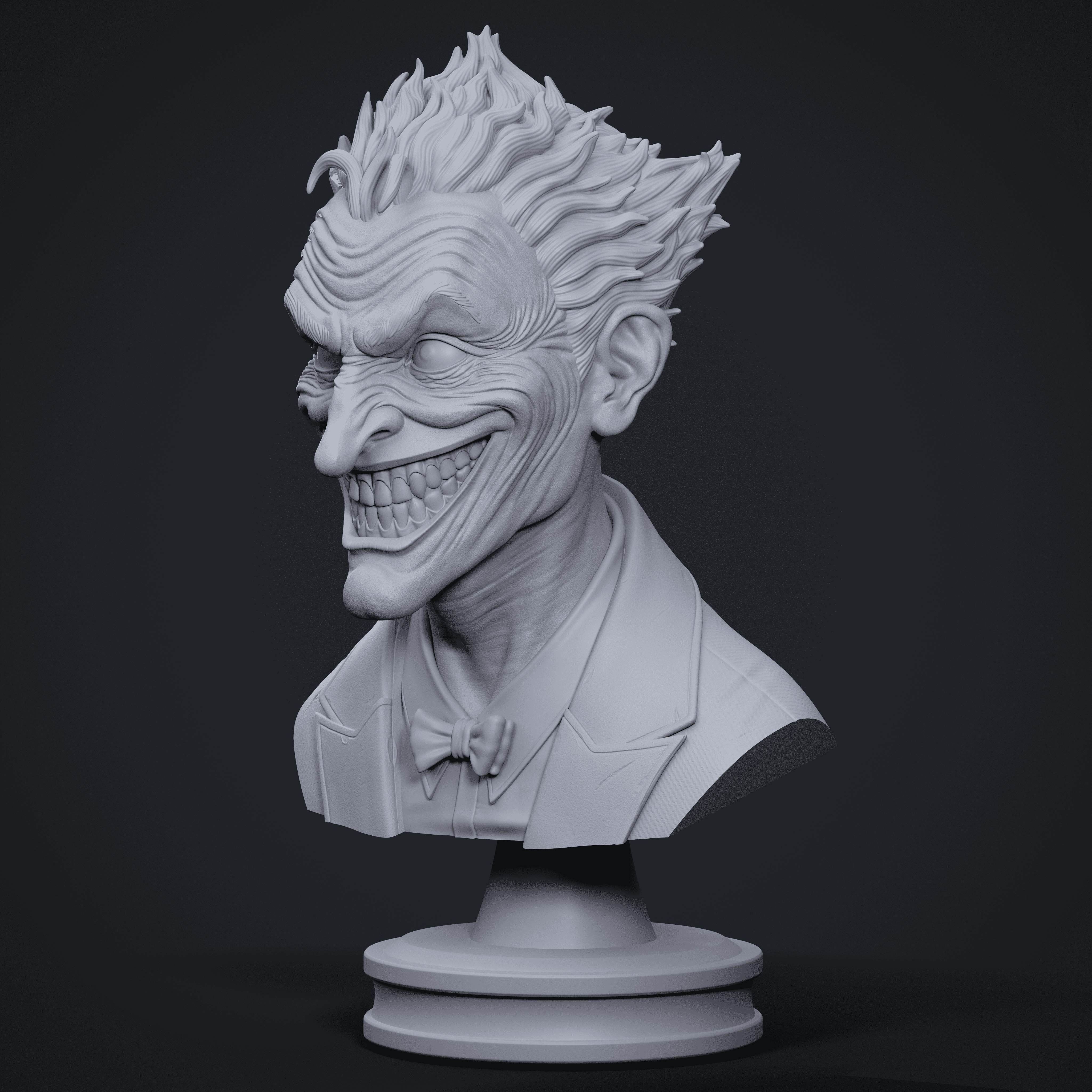 Joker Bust 3D print model_3