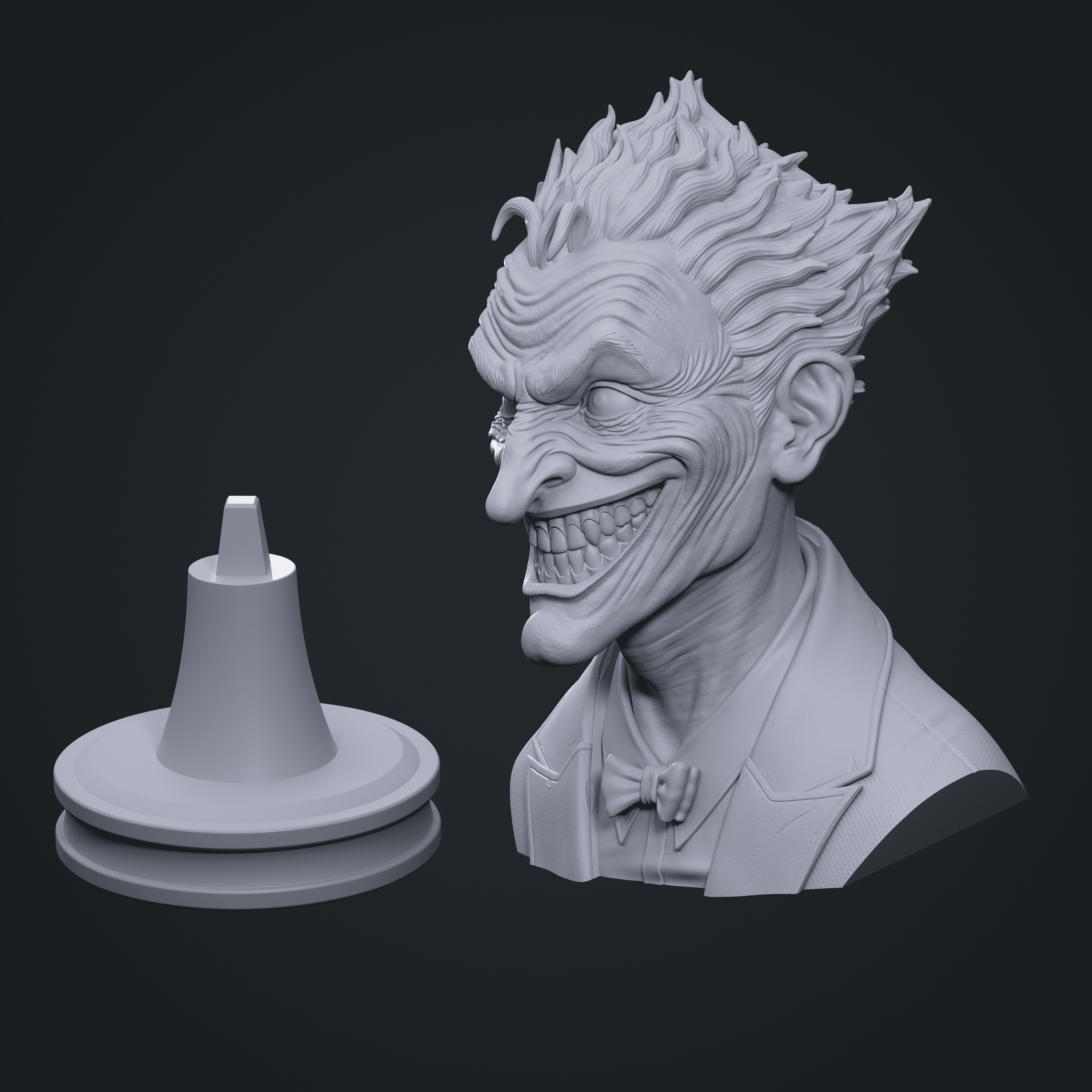 Joker Bust 3D print model_4