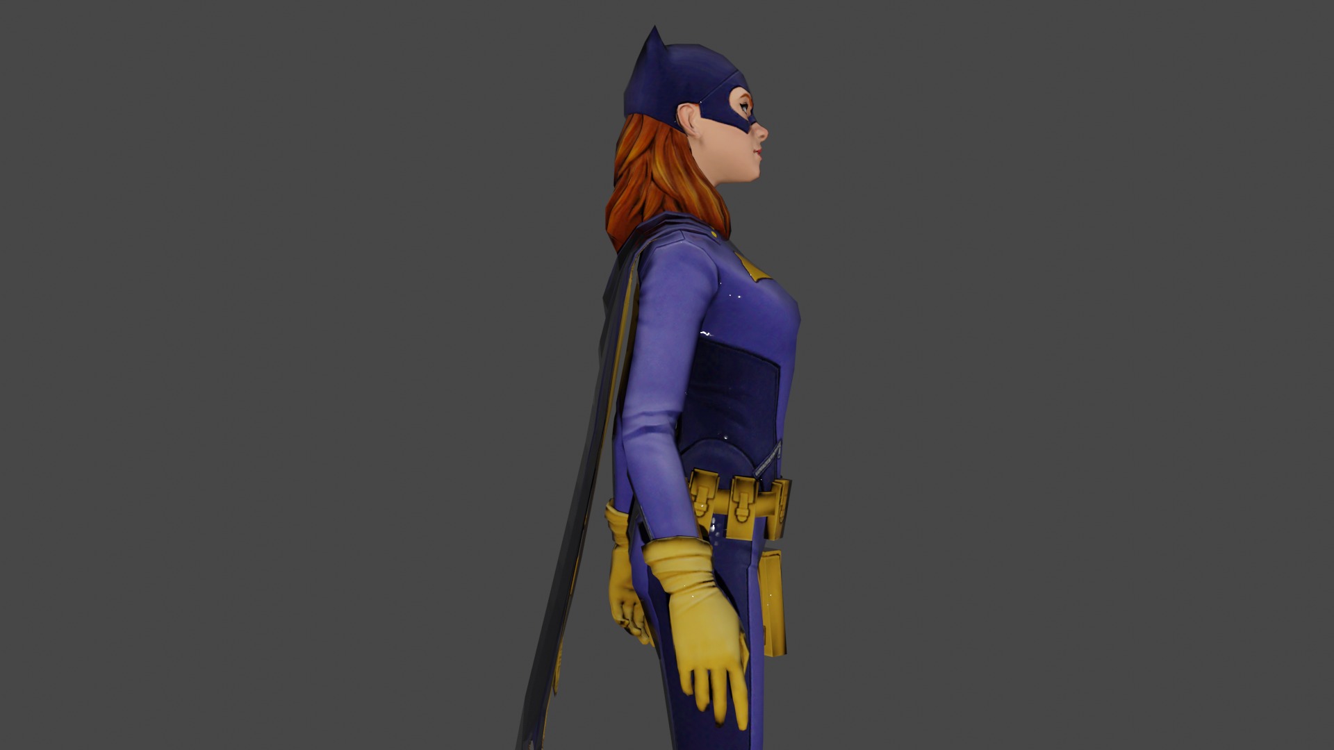 Batgirl Low-poly 3D model_3