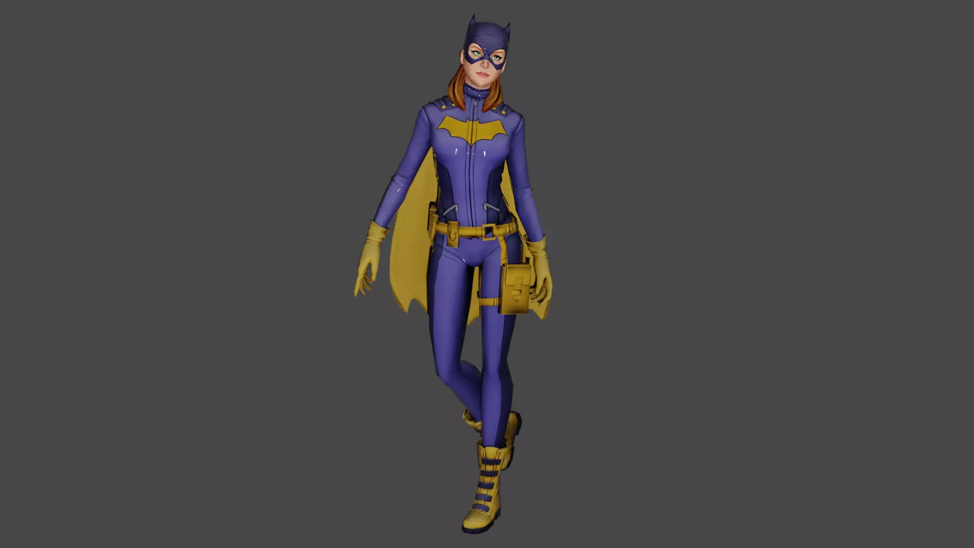 Batgirl Low-poly 3D model_0