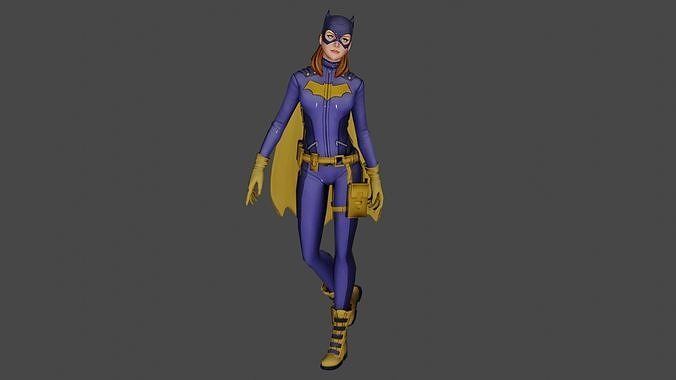 Batgirl Low-poly 3D model