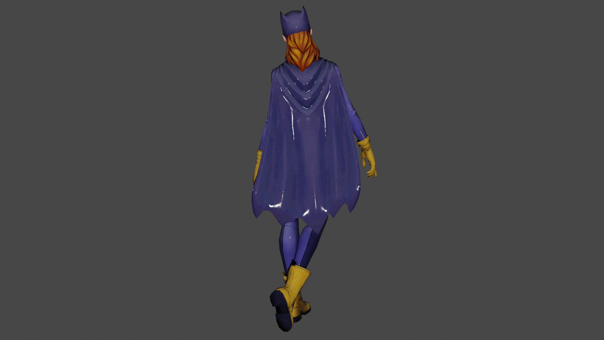 Batgirl Low-poly 3D model_4