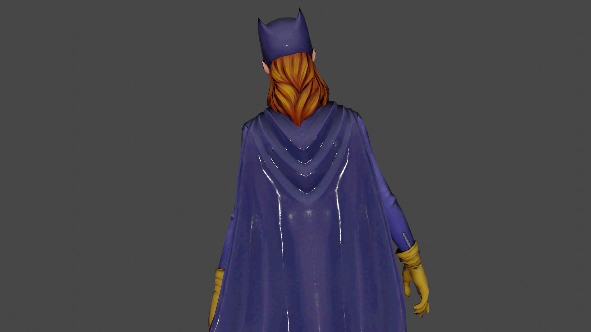 Batgirl Low-poly 3D model_5