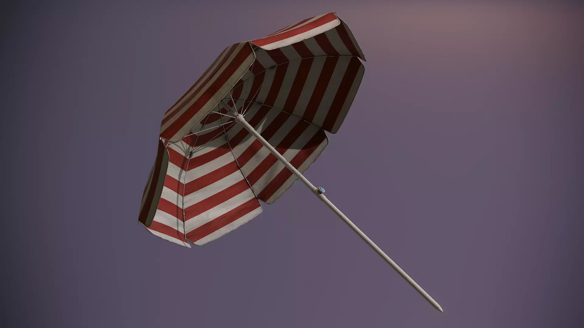Beach Umbrella Low-poly 3D model