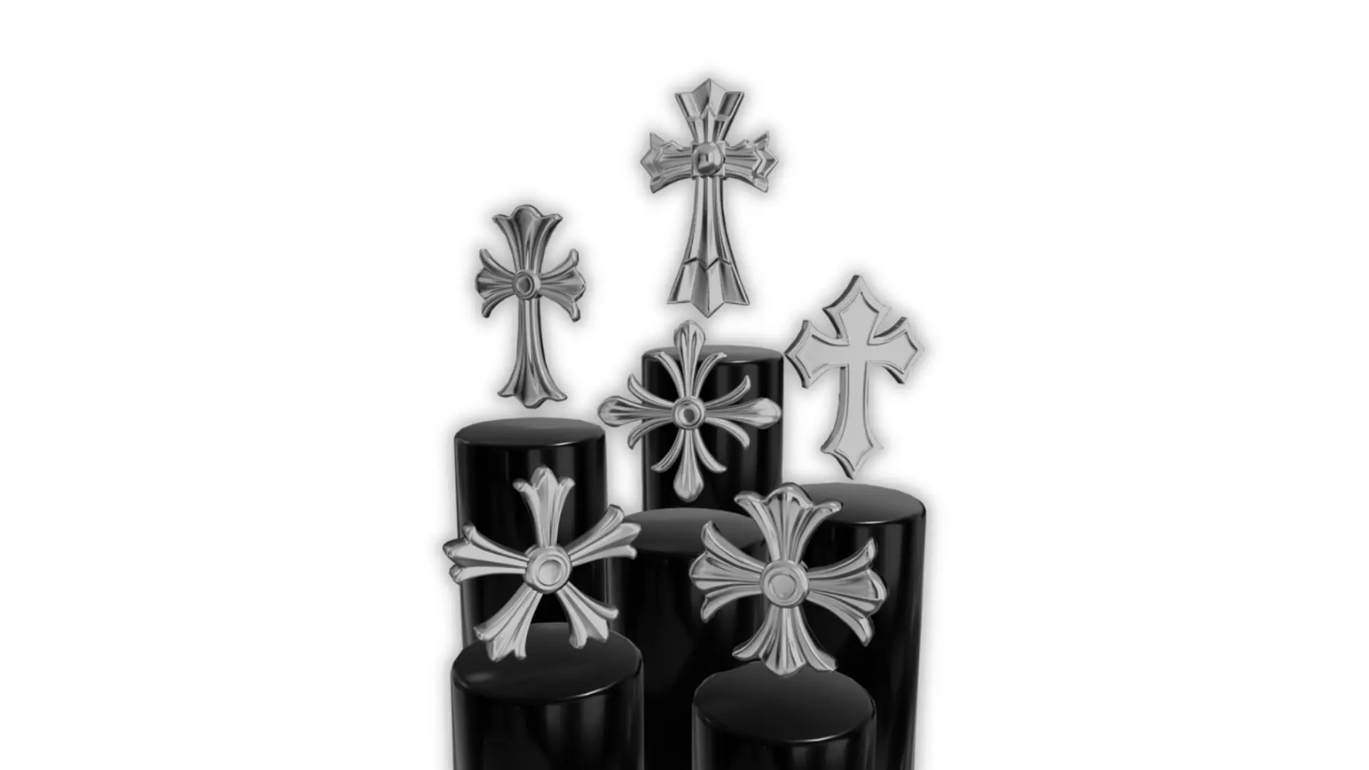 Chrome Hearts Cross 3D model_0