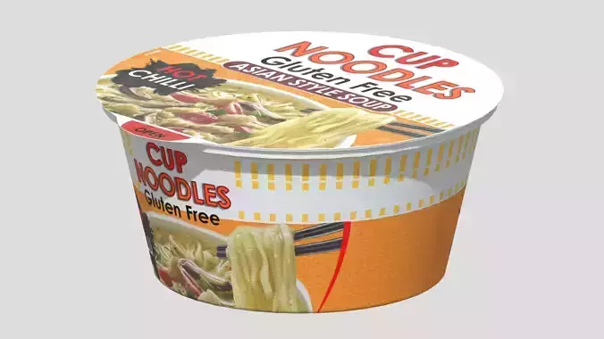 Noodles Cup 03 Low Poly Low-poly 3D model