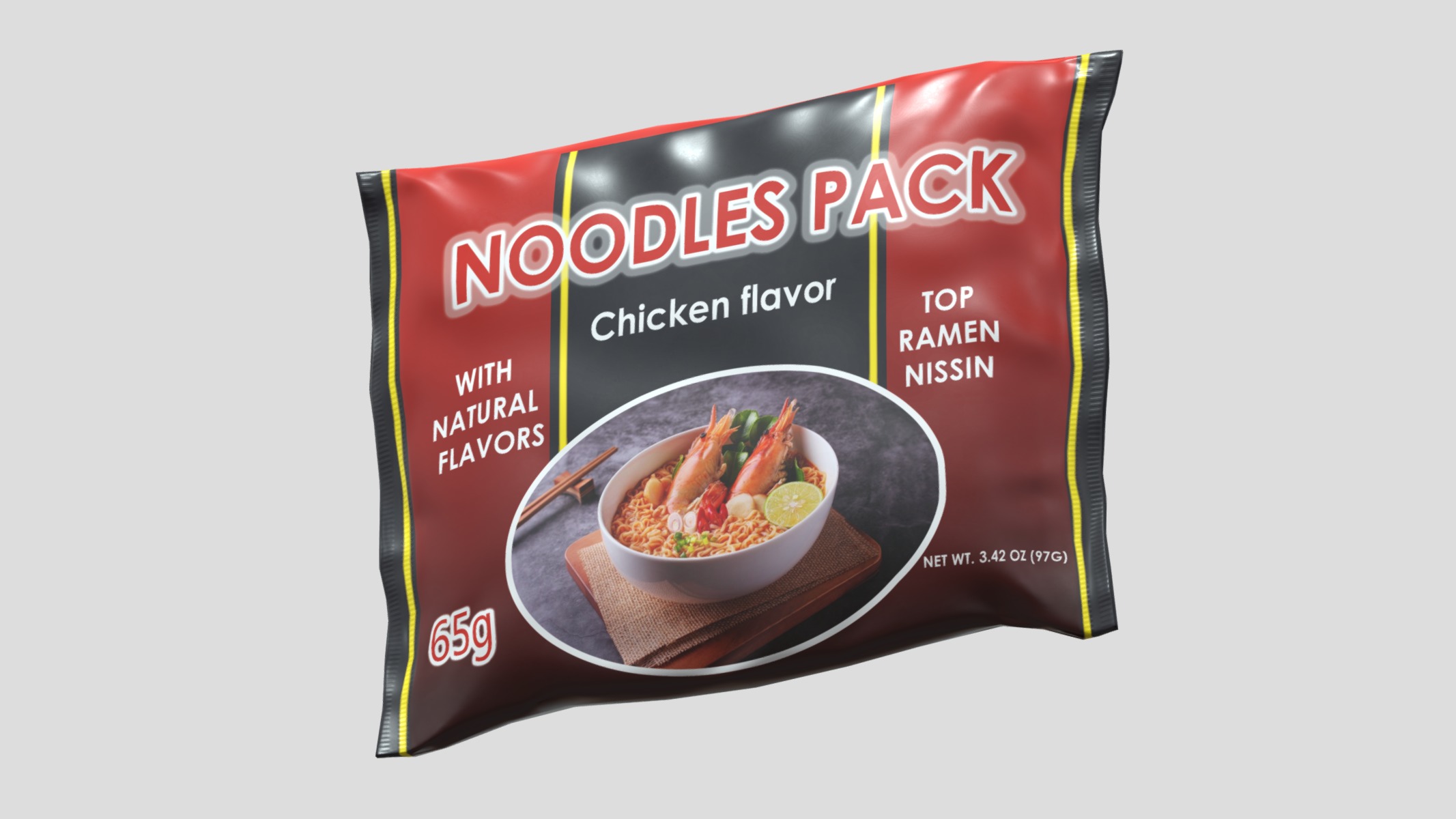 Noodles Pack 01 Low Poly Low-poly 3D model_8
