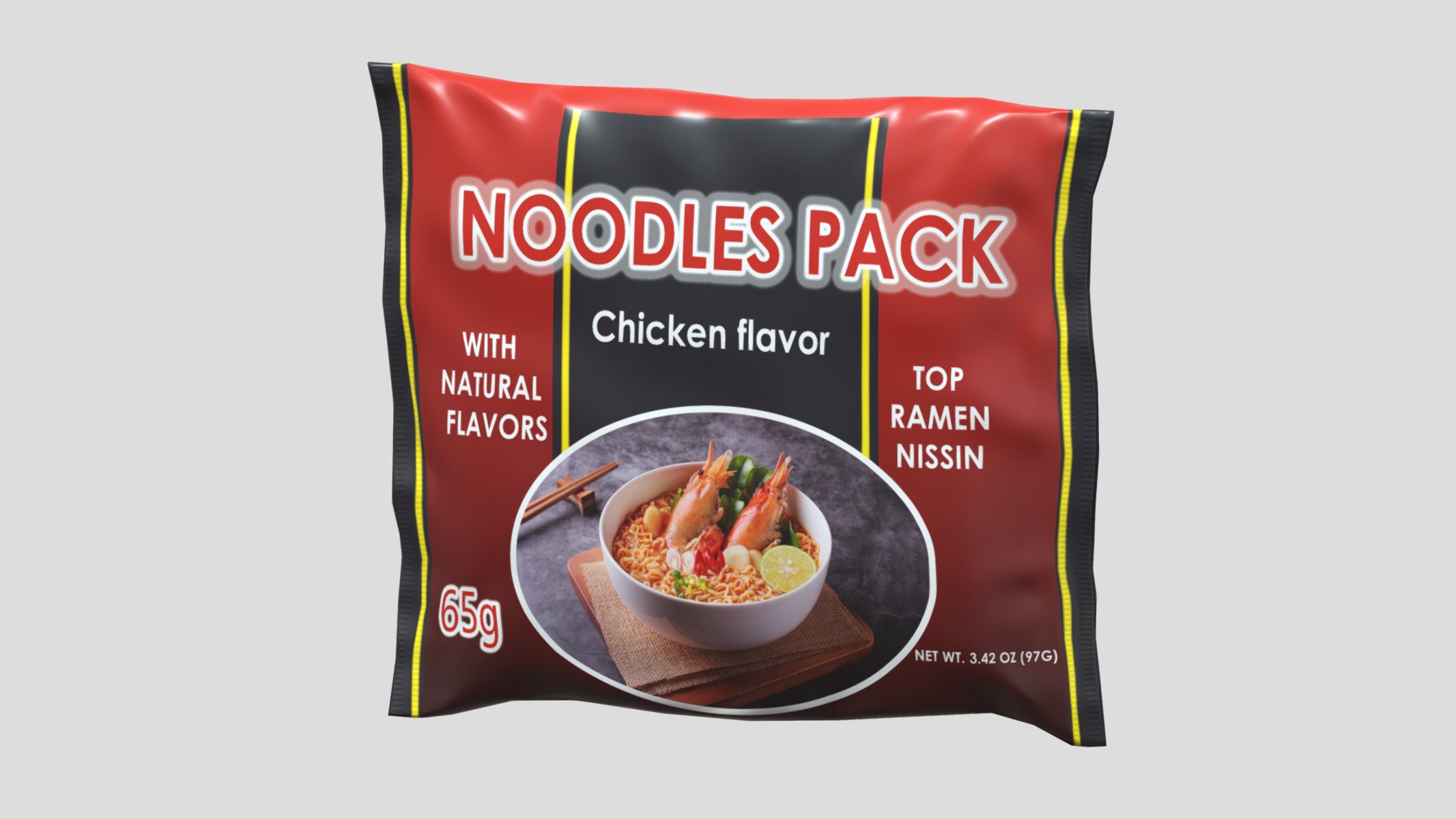 Noodles Pack 01 Low Poly Low-poly 3D model_6