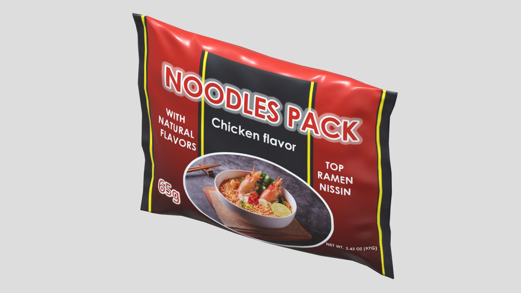 Noodles Pack 01 Low Poly Low-poly 3D model_4