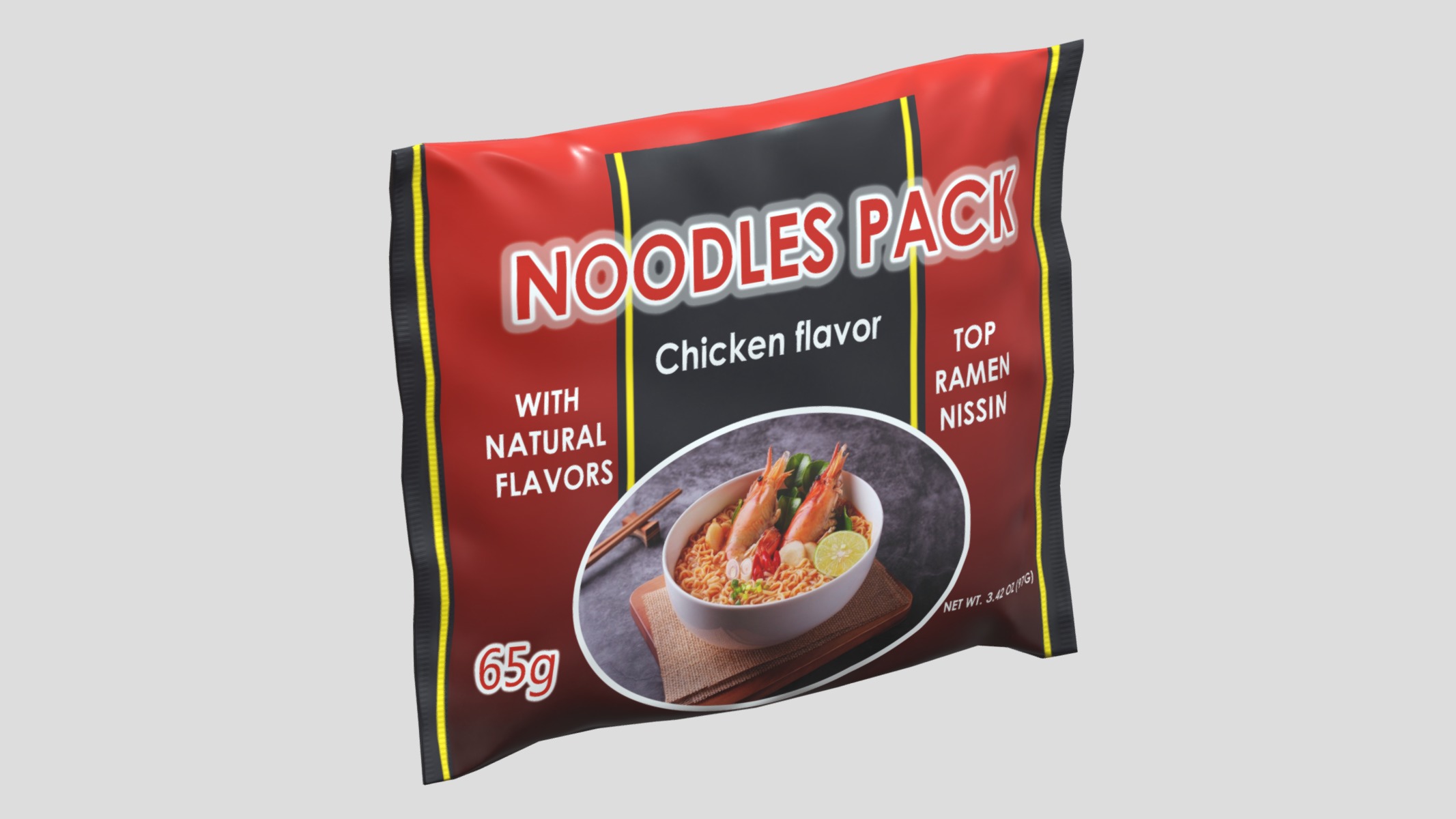 Noodles Pack 01 Low Poly Low-poly 3D model_2